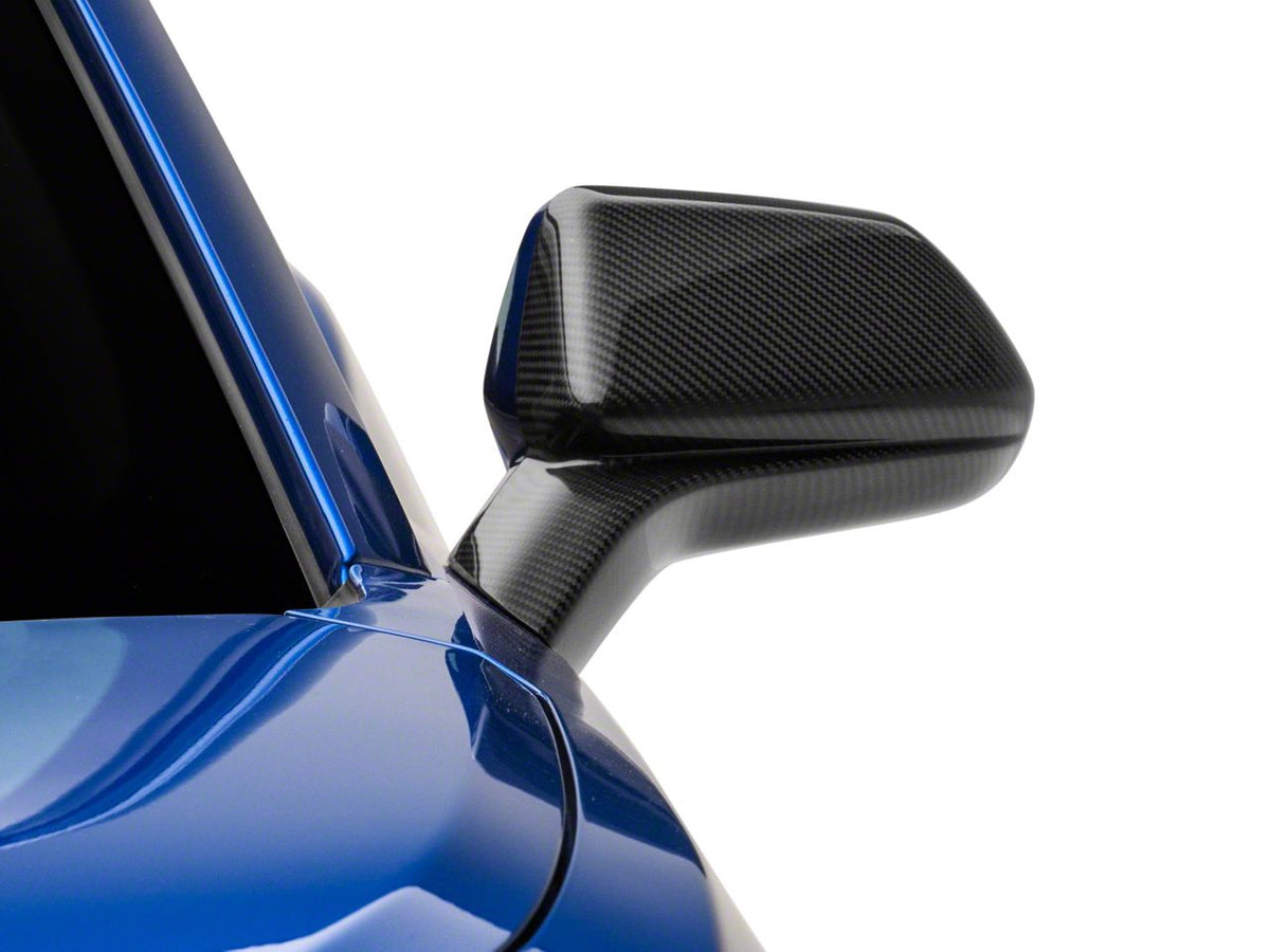 GM Factory Style Side Mirror Covers; Carbon Fiber (16-24 Camaro)