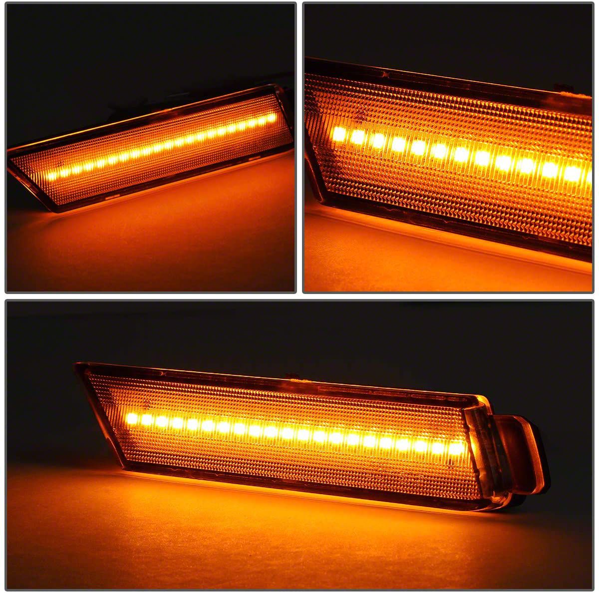 LED Side Marker Lights; Front and Rear; Clear (10-15 Camaro)