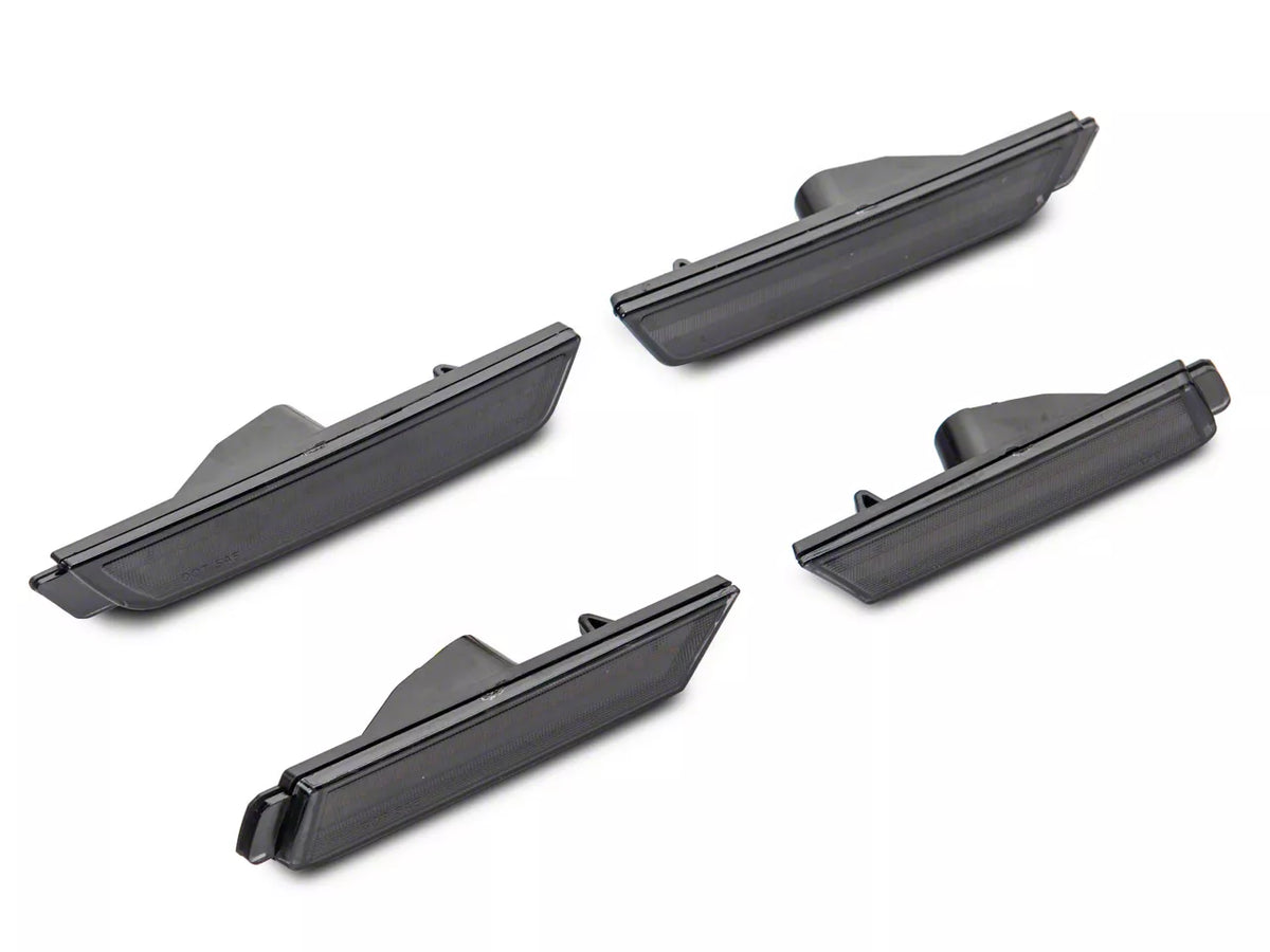 LED Side Marker Lights; Front and Rear; Smoked (10-15 Camaro)