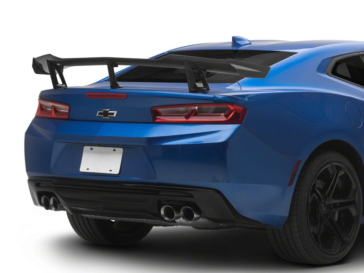 ZL1 1LE Style Rear Wing Spoiler; Carbon Fiber (16-24 Camaro w/o Rear Spoiler Camera)