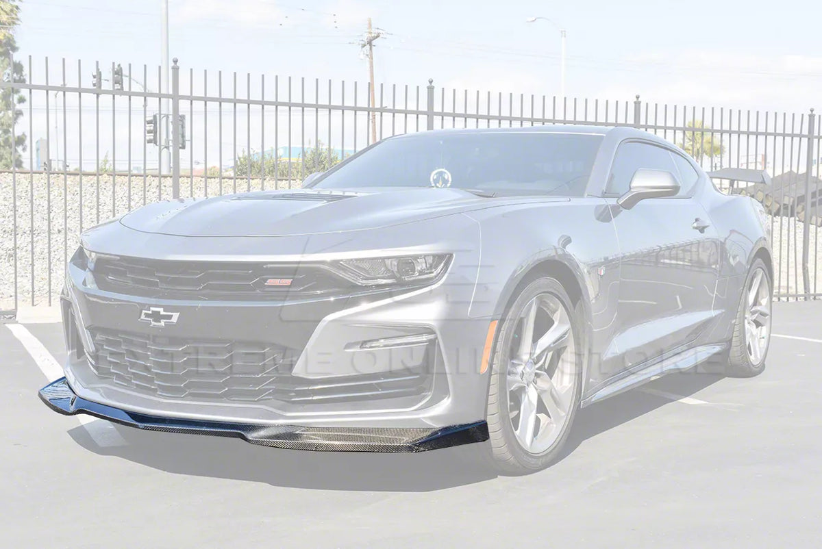 ZL1 Style Front Chin Splitter Lip; Carbon Fiber (19-24 Camaro, Excluding ZL1)