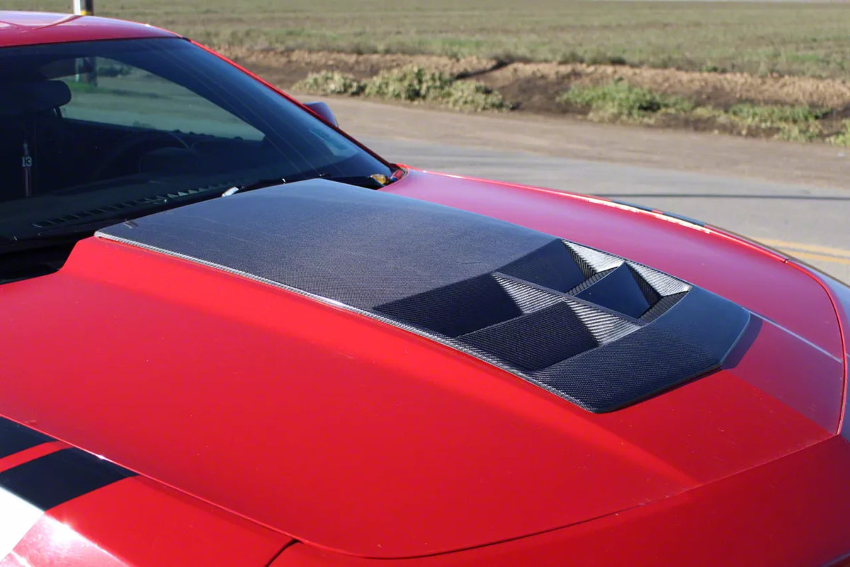 ZL1 Style Hood Insert; Carbon Fiber (10-15 Camaro, Excluding Z/28 & ZL1)