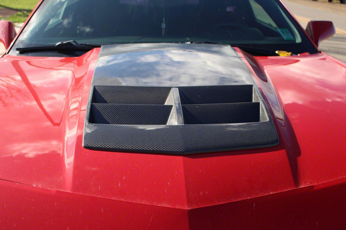 ZL1 Style Hood Insert; Carbon Fiber (10-15 Camaro, Excluding Z/28 & ZL1)