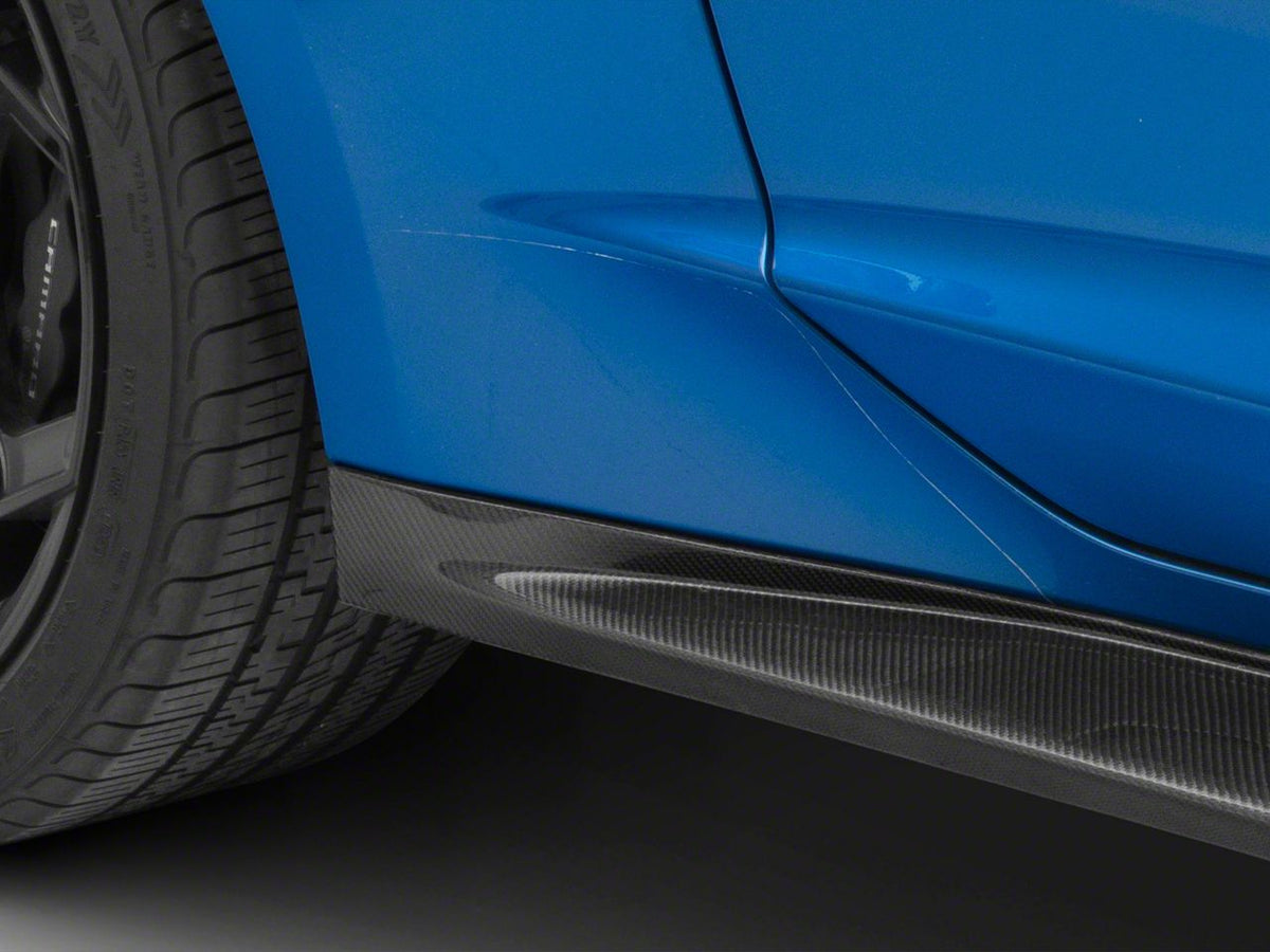 ZL1 Style Side Skirts; Carbon Fiber (19-24 Camaro LT w/ RS Package, SS)