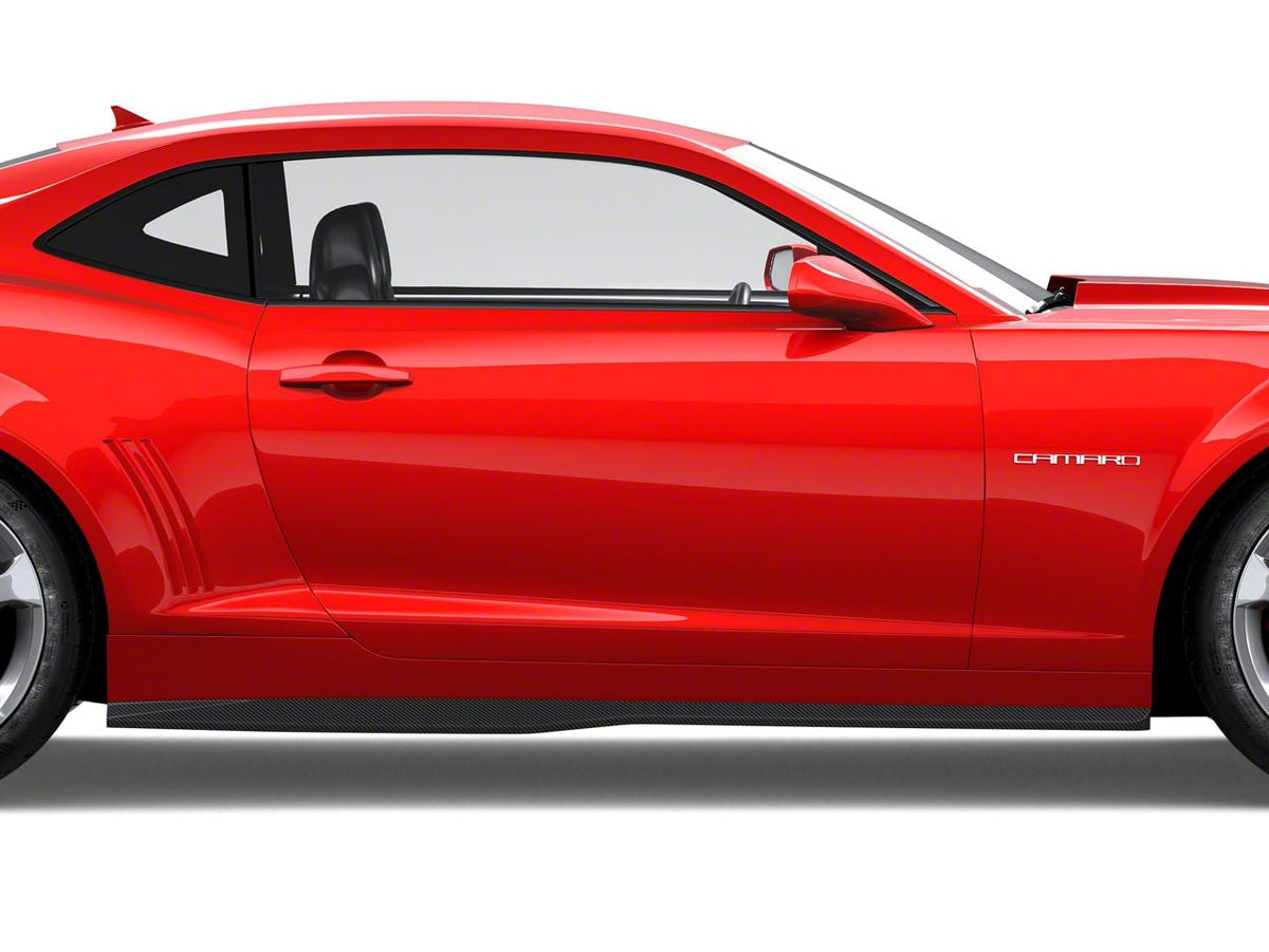 ZL1 Style Side Skirts; Carbon Fiber (10-15 Camaro, Excluding Z/28 & ZL1)