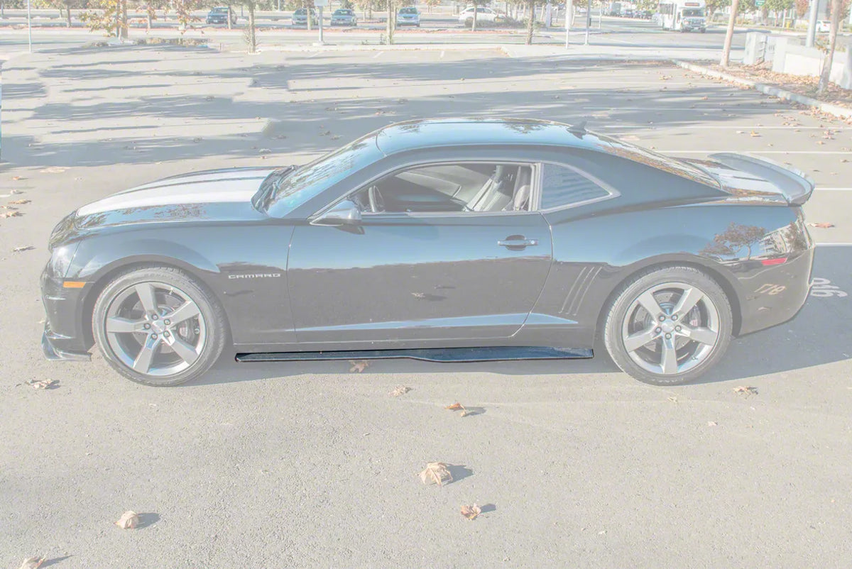 ZL1 Style Side Skirts; Carbon Fiber (10-15 Camaro, Excluding Z/28 & ZL1)