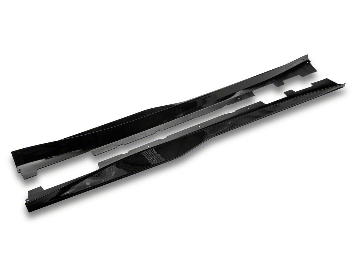 ZL1 Style Side Skirts; Gloss Black (19-24 Camaro LT w/ RS Package, SS)