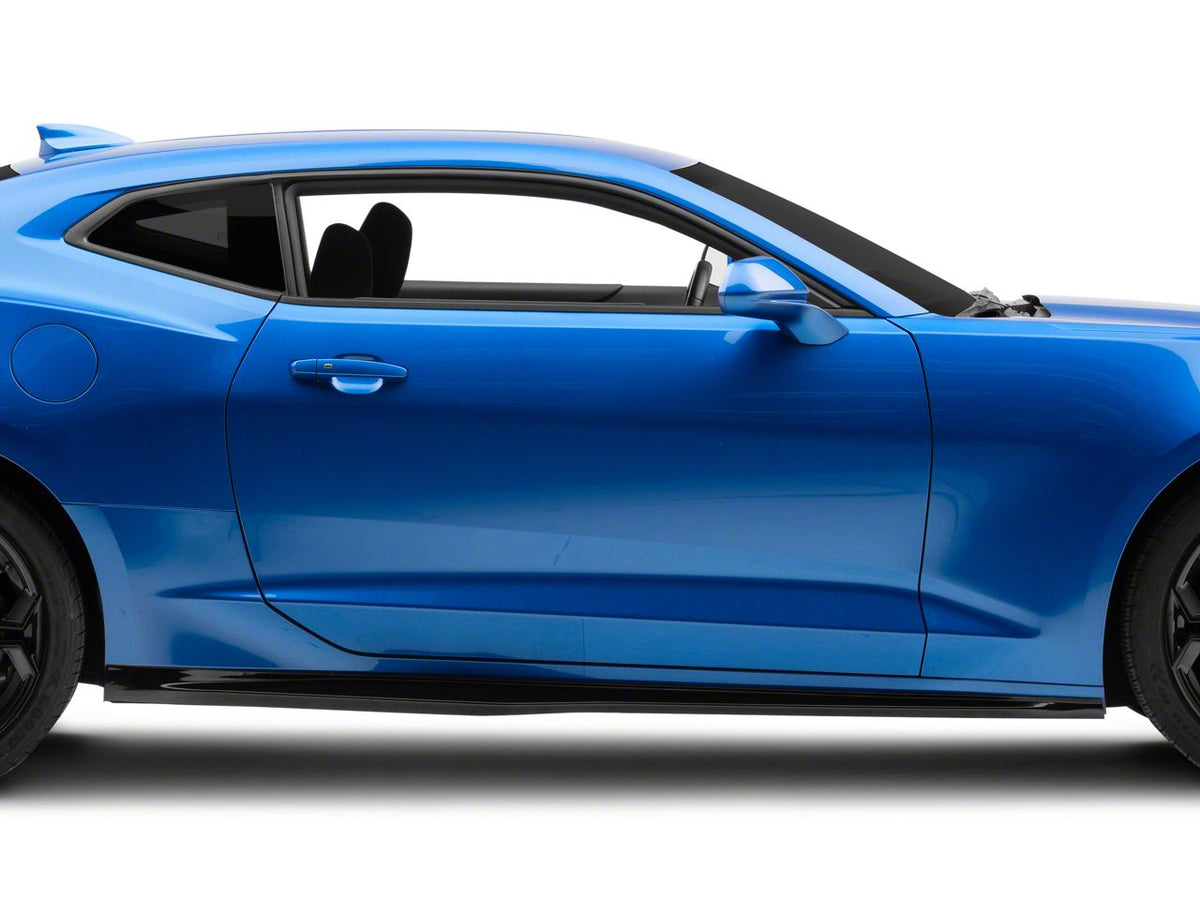 ZL1 Style Side Skirts; Gloss Black (19-24 Camaro LT w/ RS Package, SS)