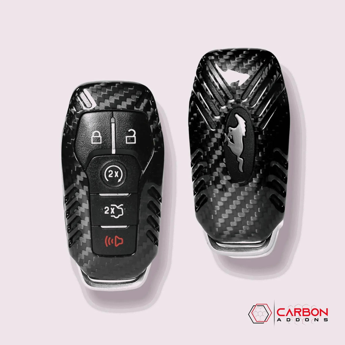 Carbon Fiber Key Fob Cover for 2015-2017 Mustang