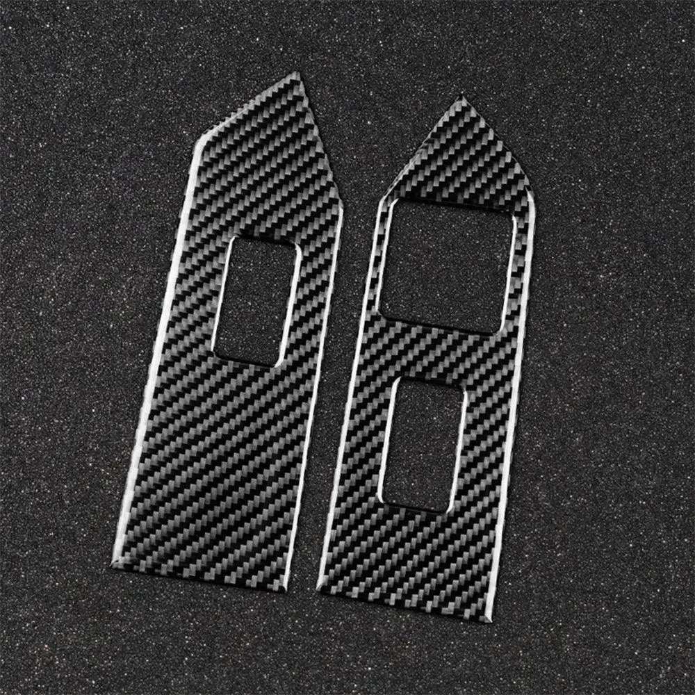 Carbon Fiber Window Switch Control Trim Interior Overlay Kit For Mustang 2010-2014