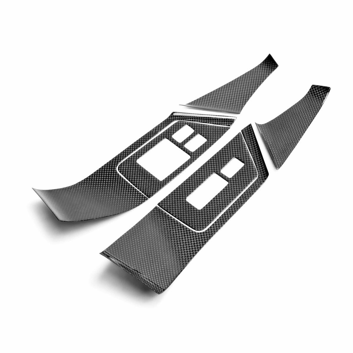 Carbon fiber interior door trim set for 2009-2016 Nissan GT-R (12-Piece Set)