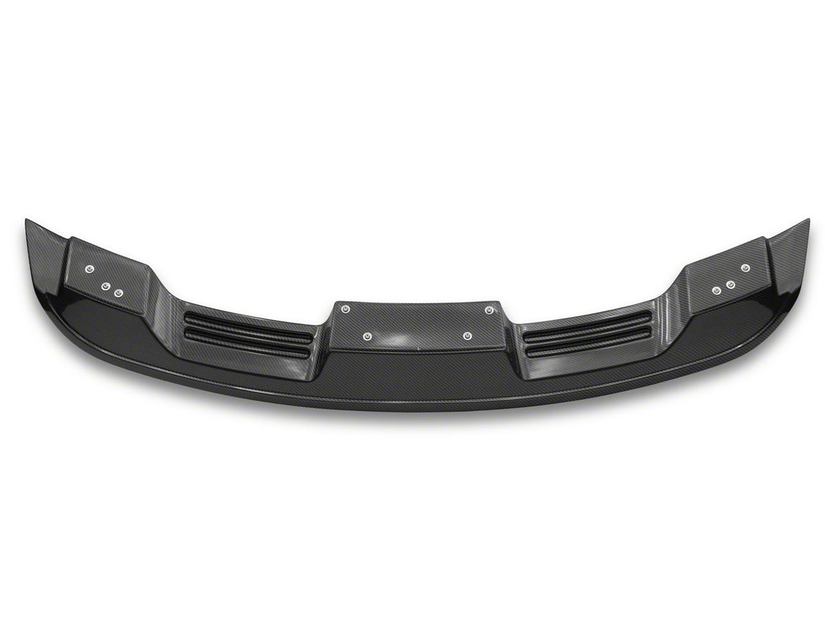 GT500 Style Rear Spoiler; Gloss Black Carbon Fiber (15-23 Mustang Fastback)