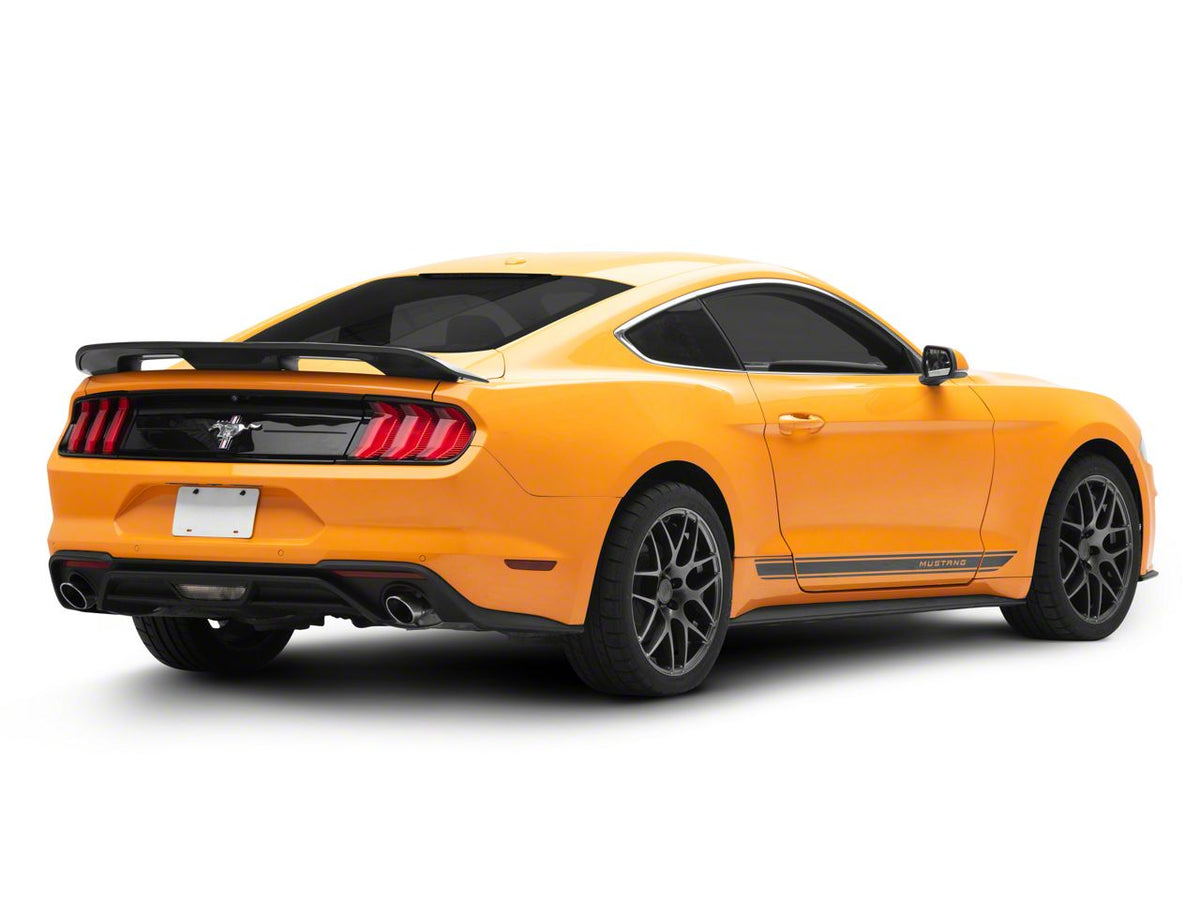 GT500 Style Rear Spoiler; Gloss Black Carbon Fiber (15-23 Mustang Fastback)
