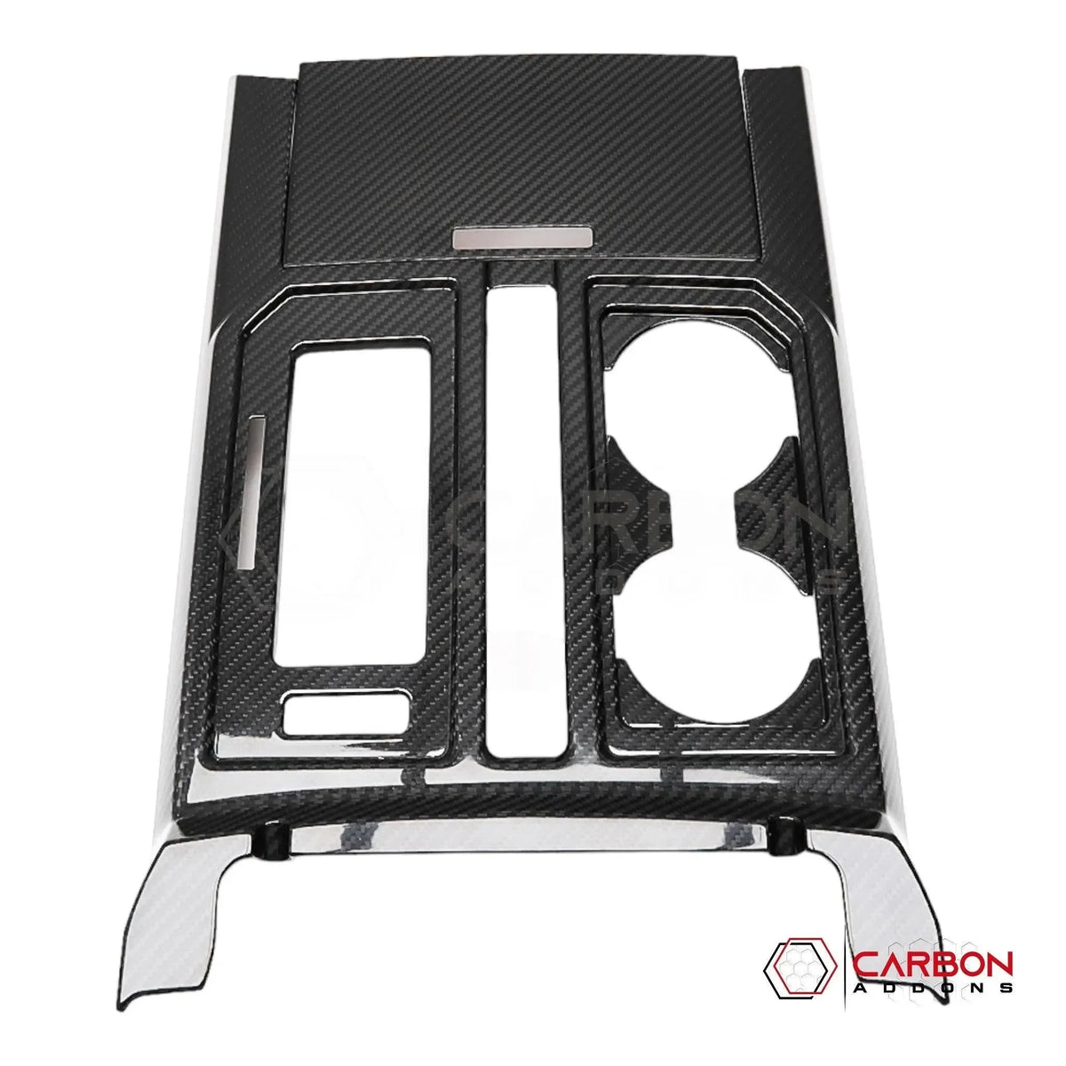 Real Carbon Fiber Center Console Gear Shift Panel Cover For F150 2015-2020
