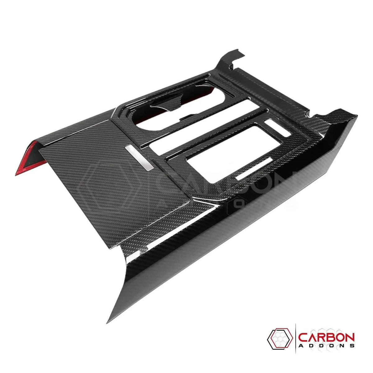 Real Carbon Fiber Center Console Gear Shift Panel Cover For F150 2015-2020