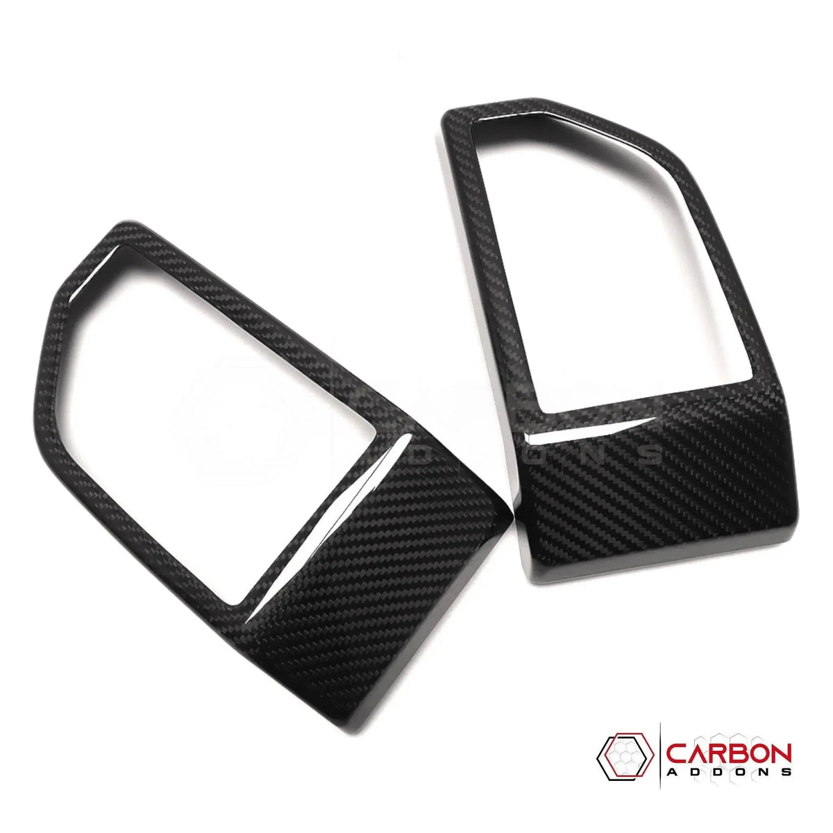 Real Carbon Fiber Dashboard Side AC Vents Trim Cover ForF150 2015-2020