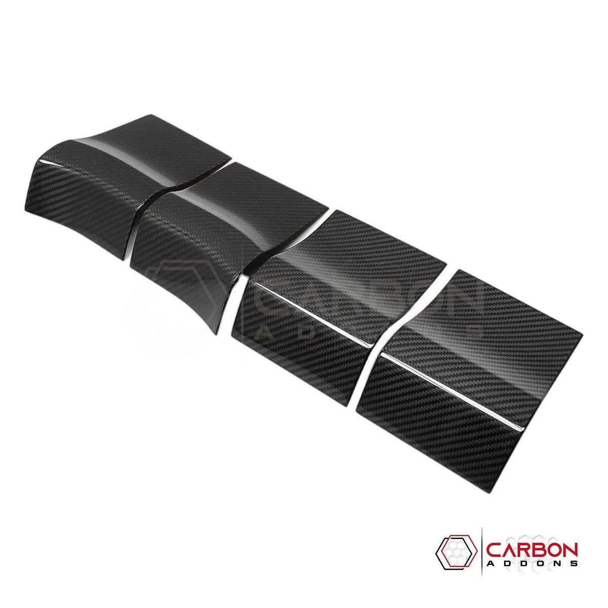 Real Carbon Fiber Interior Door Handle Trim Cover For F150 2015-2020