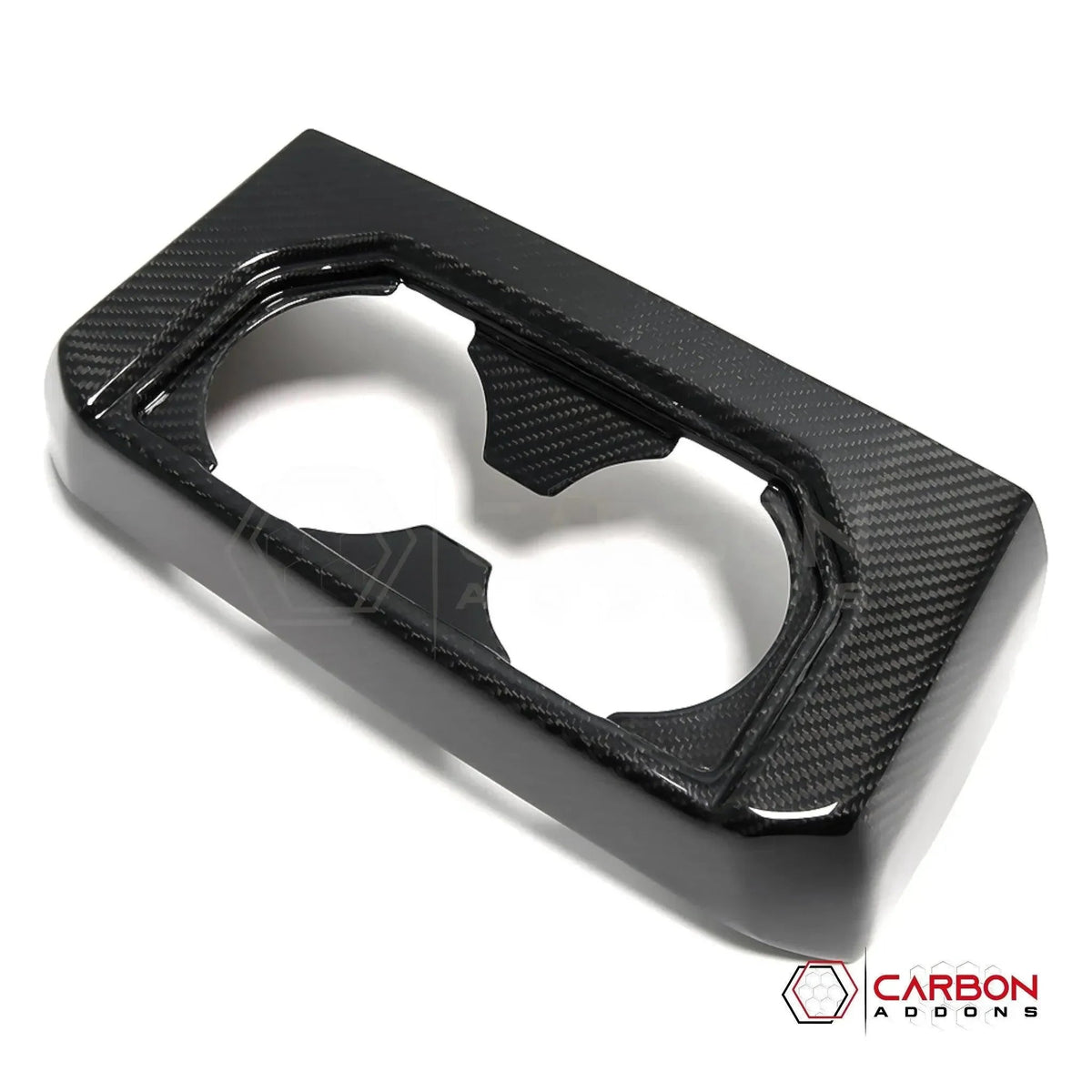 Real Carbon Fiber Rear Seat Cup Holder Cover For F150 2015-2020