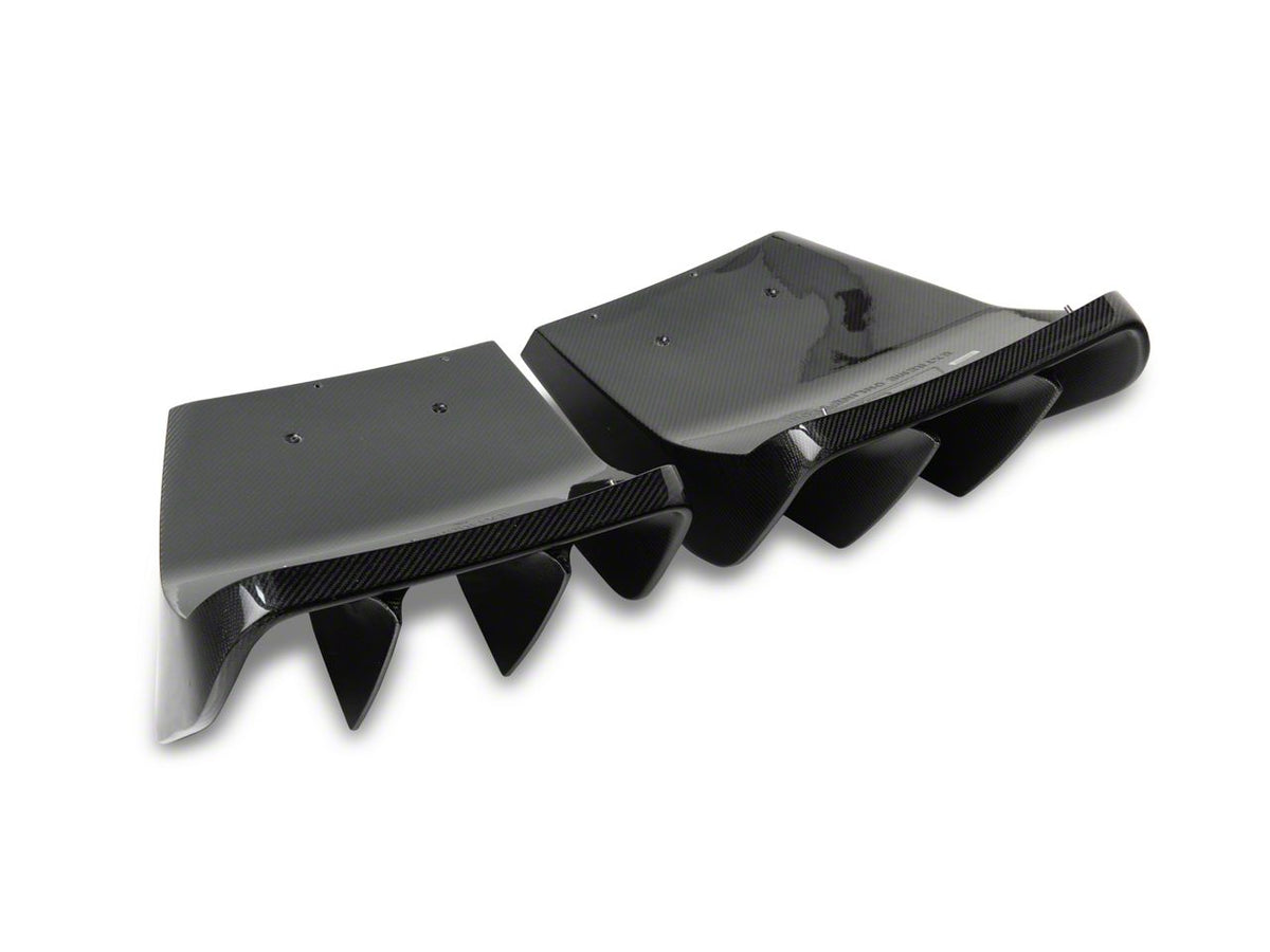 Add On Rear Bumper Diffuser; Carbon Fiber (14-19 Corvette C7)