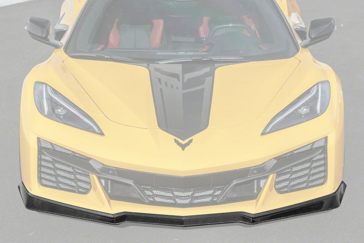 EOS Extended Package Front Splitter Lip; Carbon Fiber (23-26 Corvette C8 Z06 w/ Z07 Package)