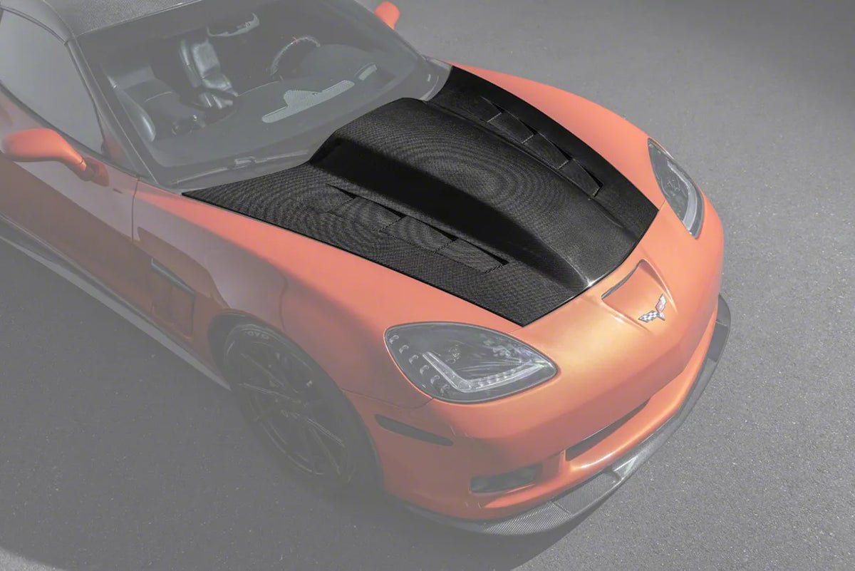 EOS Performance Track Package Hood; Carbon Fiber (05-13 Corvette C6)