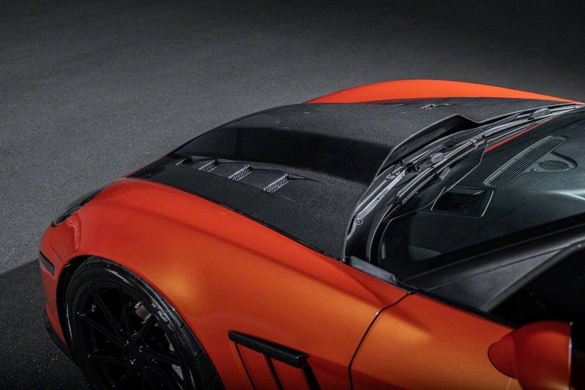 EOS Performance Track Package Hood; Carbon Fiber (05-13 Corvette C6)