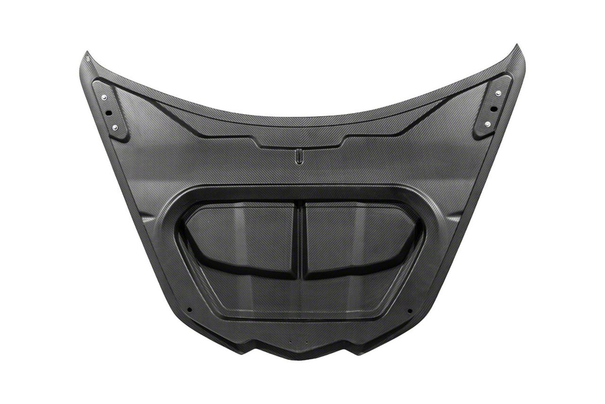 EOS Performance Track Package Hood; Double Sided Carbon Fiber (20-26 Corvette C8)