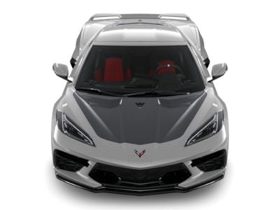 GT3R Style Side Vented Extractor Hood; Carbon Fiber (20-26 Corvette C8)