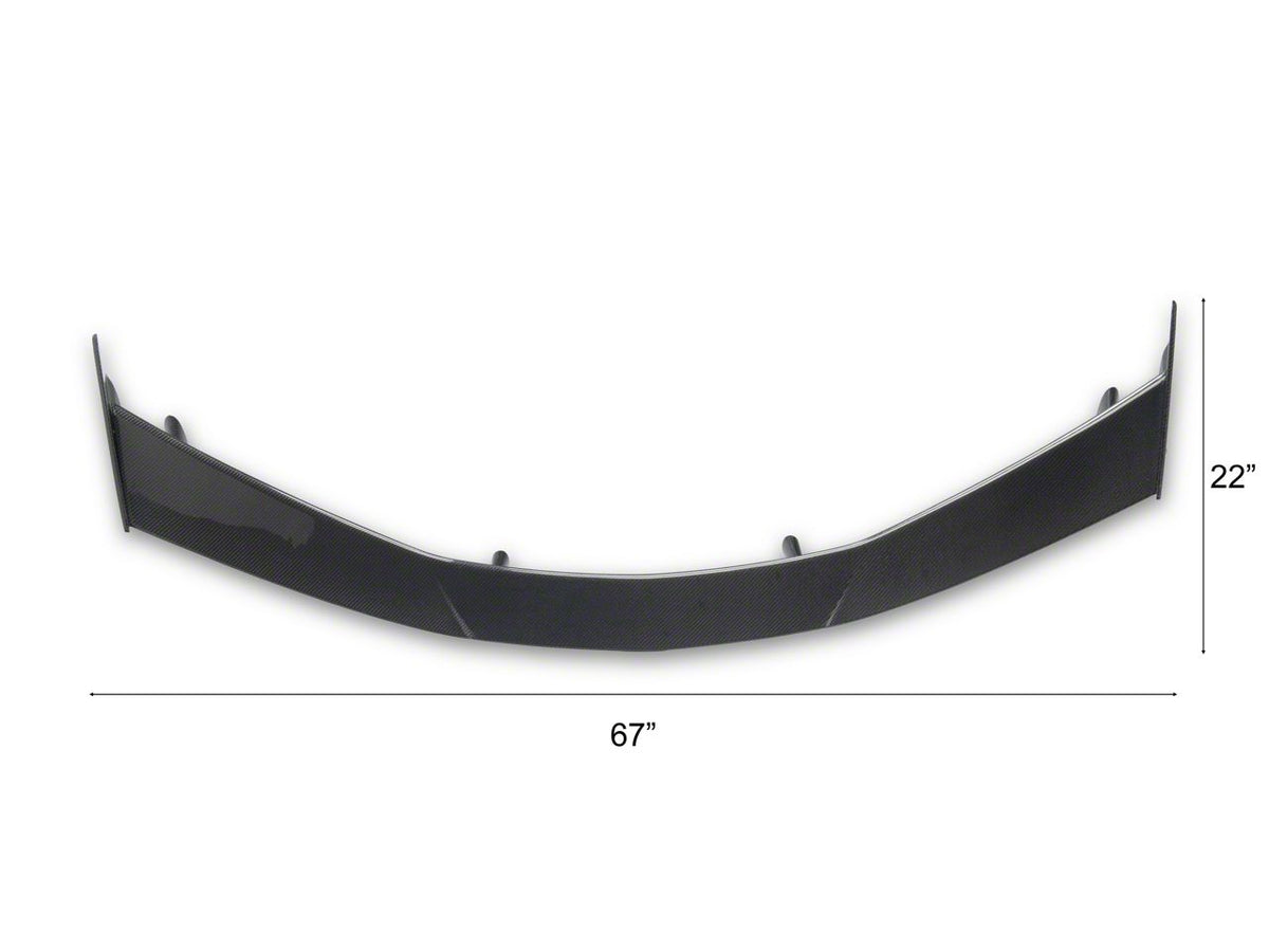 High Wing Rear Spolier; Carbon Fiber (20-26 Corvette C8)