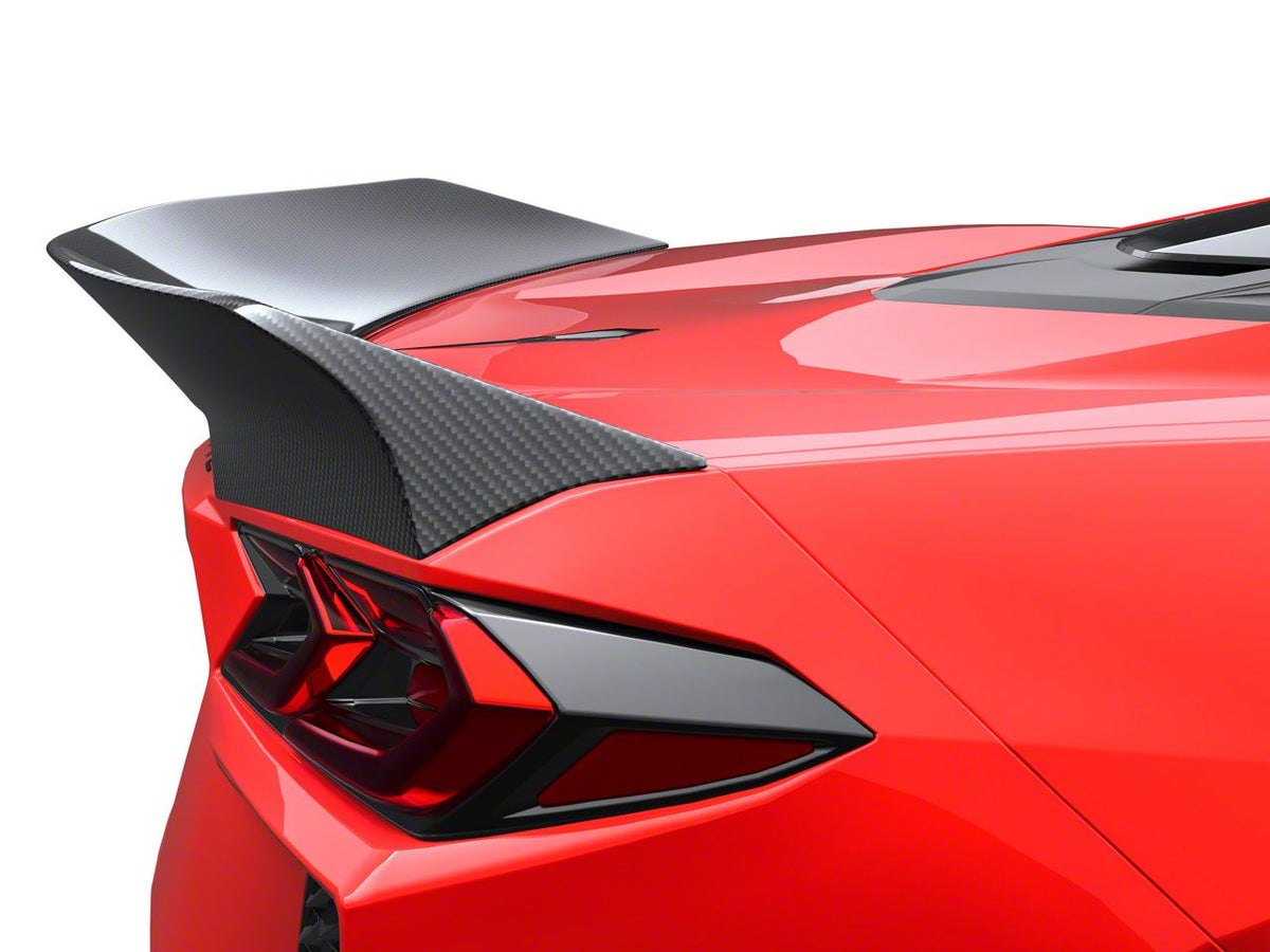 Performance Ducktail Rear Spolier; Carbon Fiber (20-26 Corvette C8)