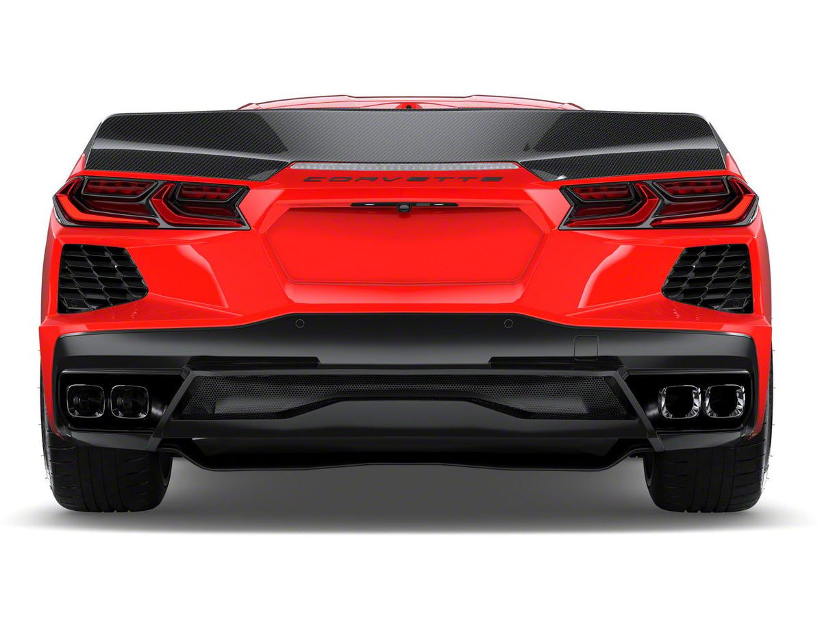 Performance Ducktail Rear Spolier; Carbon Fiber (20-26 Corvette C8)