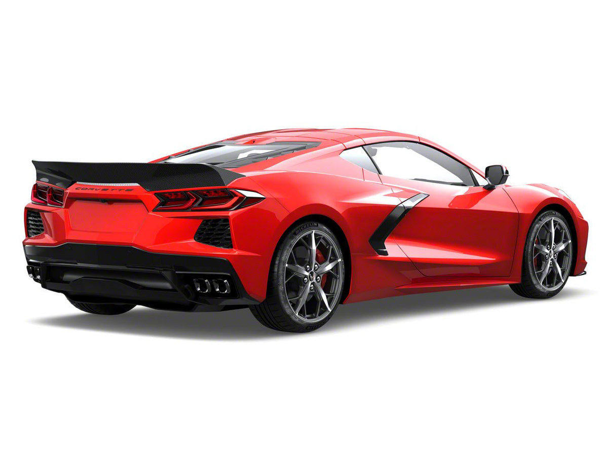 Performance Ducktail Rear Spolier; Carbon Fiber (20-26 Corvette C8)
