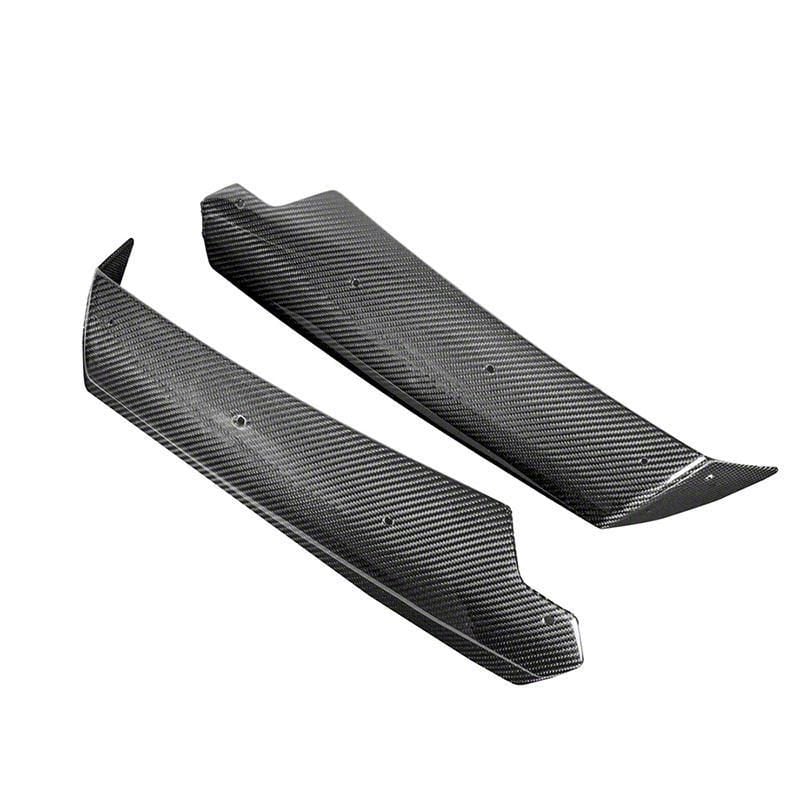Rear Spoiler Side Winglets; Carbon Fiber (14-19 Corvette C7 w/ Z06 Stage 1 or 2 Spoiler)