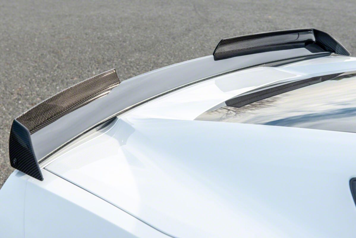 Rear Spoiler Side Winglets; Carbon Fiber (14-19 Corvette C7 w/ Z06 Stage 1 or 2 Spoiler)