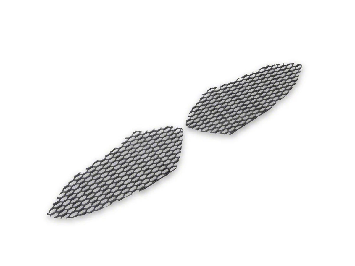Side Intake Mesh Grille Inserts; Matte Black (20-26 Corvette C8)