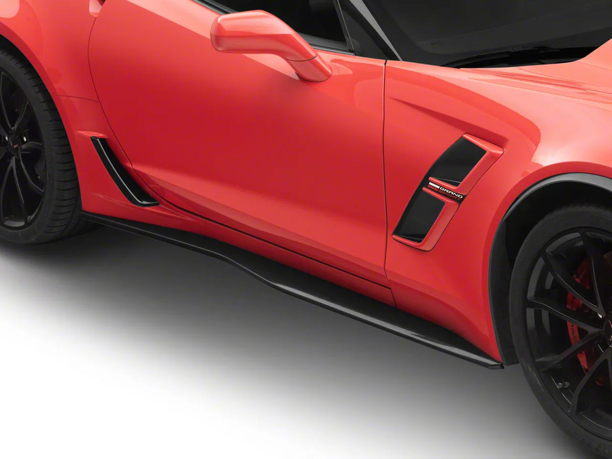Side Skirt Rocker Panels; Carbon Flash Metallic (14-19 Corvette C7 Grand Sport, Z06)