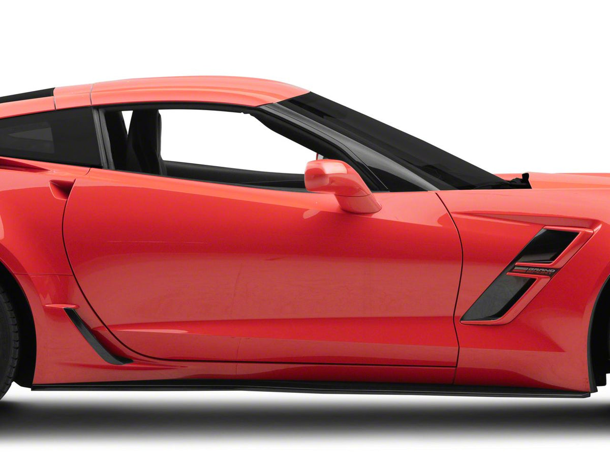 Side Skirt Rocker Panels; Carbon Flash Metallic (14-19 Corvette C7 Grand Sport, Z06)