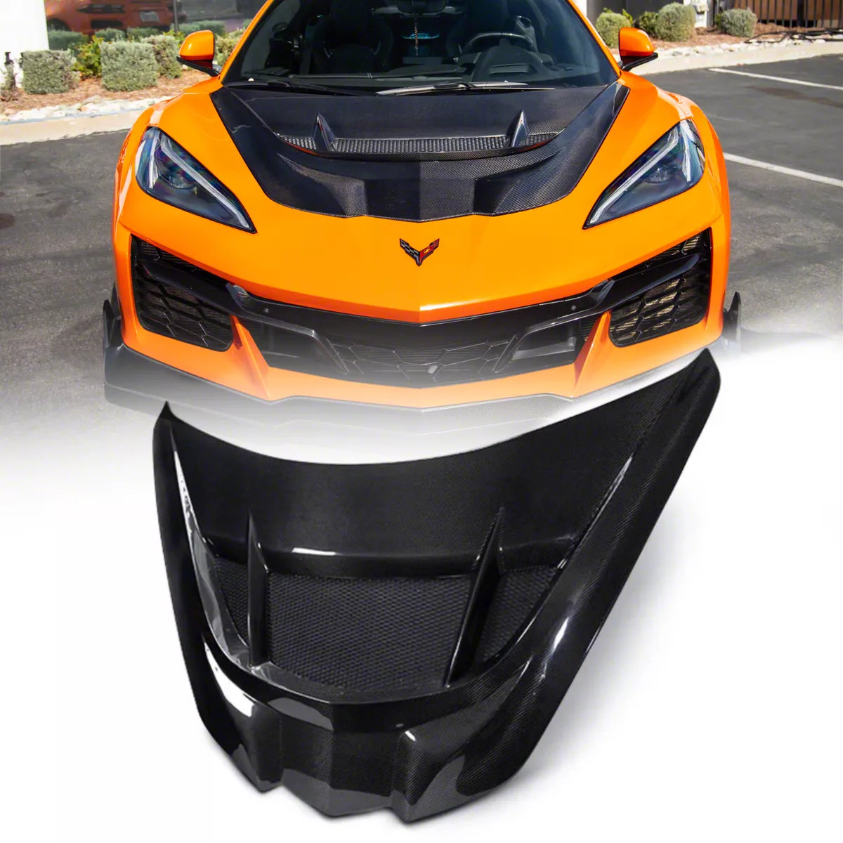 Type-ZR1 Hood; Double Sided Carbon Fiber (20-26 Corvette C8)
