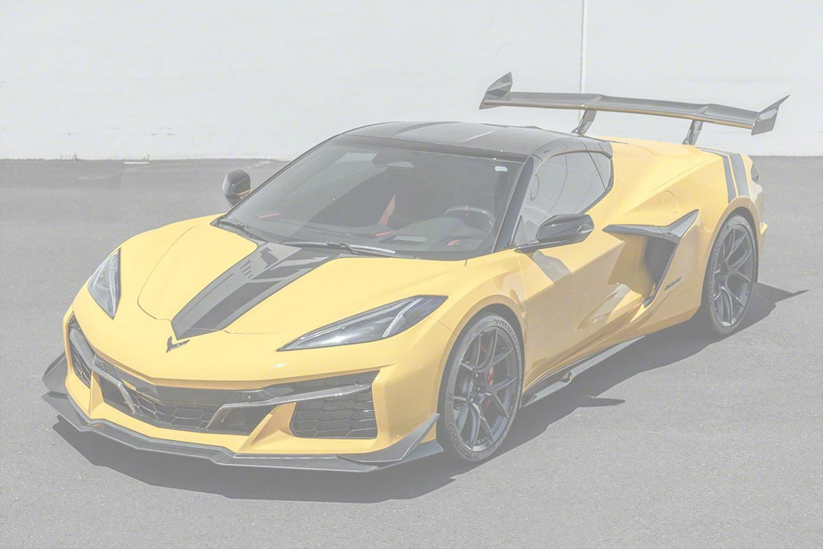 Z07 Performance Package Front Splitter Lip and Canards; Carbon Fiber (23-26 Corvette C8 Z06 w/ Z07 Package)
