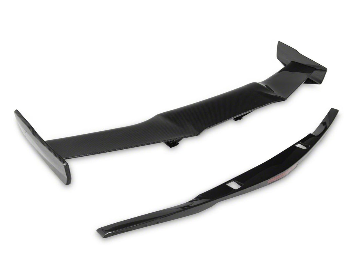 ZR1 ZTK Conversion Package High Rear Spoiler; Carbon Fiber (14-19 Corvette C7 Grand Sport, Z06)
