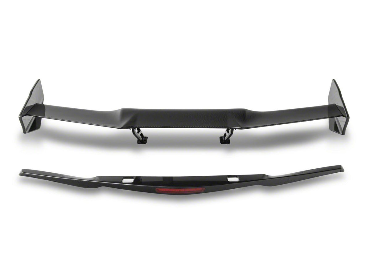 ZR1 ZTK Conversion Package High Rear Spoiler; Carbon Fiber (14-19 Corvette C7 Grand Sport, Z06)