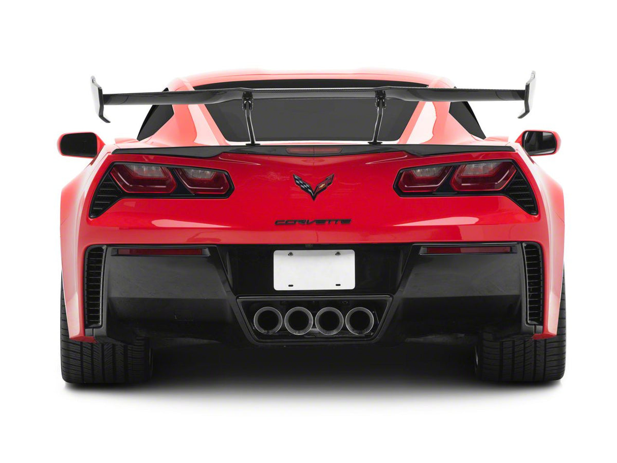 ZR1 ZTK Conversion Package High Rear Spoiler; Carbon Fiber (14-19 Corvette C7 Grand Sport, Z06)