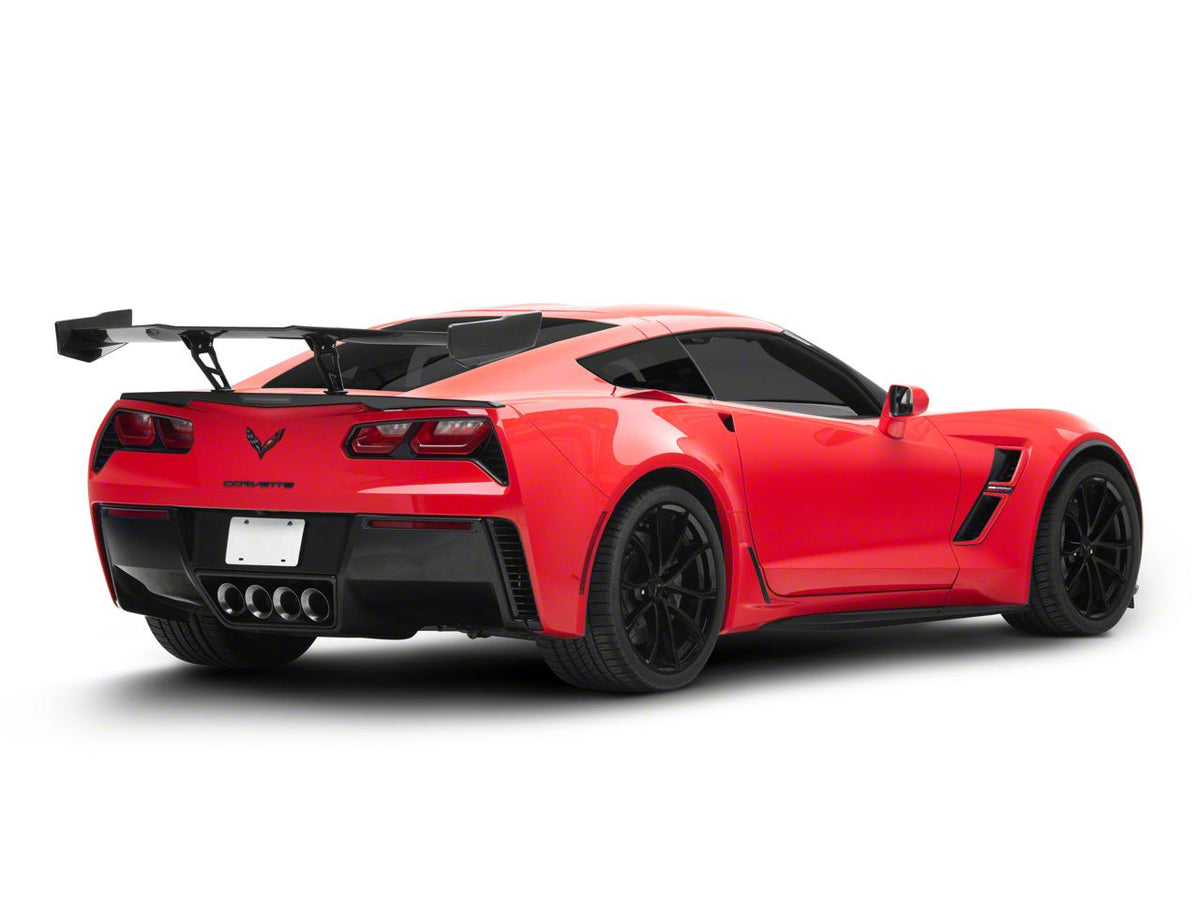 ZR1 ZTK Conversion Package High Rear Spoiler; Carbon Fiber (14-19 Corvette C7 Grand Sport, Z06)