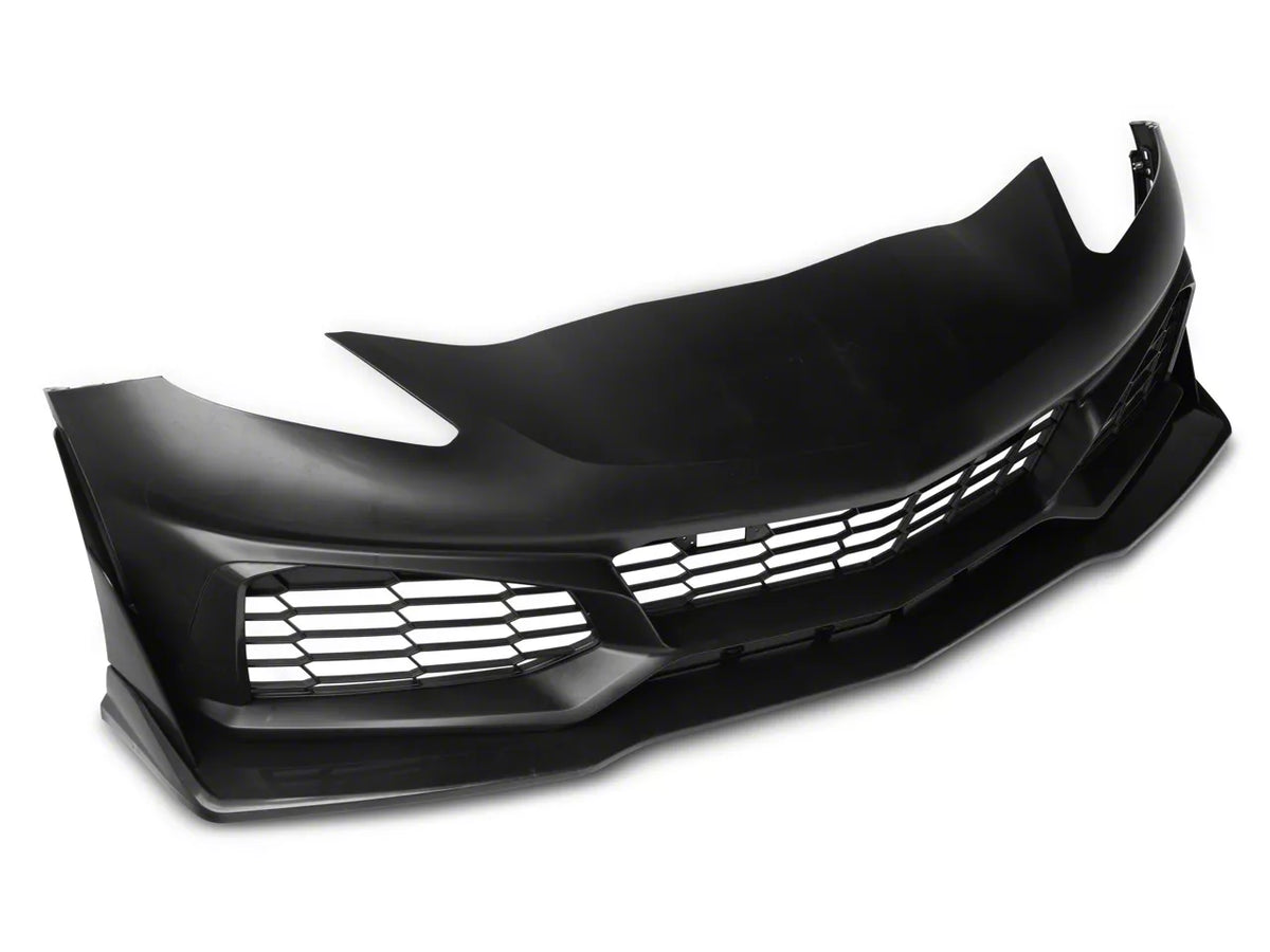 ZR1 Style Conversion Front Bumper; Unpainted (14-19 Corvette C7, Excluding ZR1)