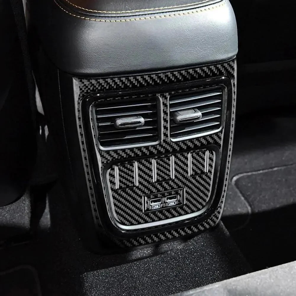 Dodge Charger 2015-2023 Carbon Fiber Rear Center Console AC Vent Trim Overlay