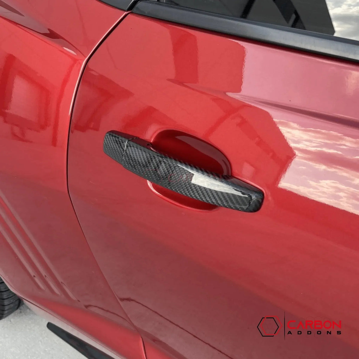 Exterior Carbon Fiber Door Handle Covers for 2010-2015 Chevy Camaro