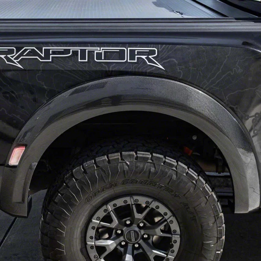 Fender Flares; Rear; Carbon Fiber (21-26 F-150 Raptor)