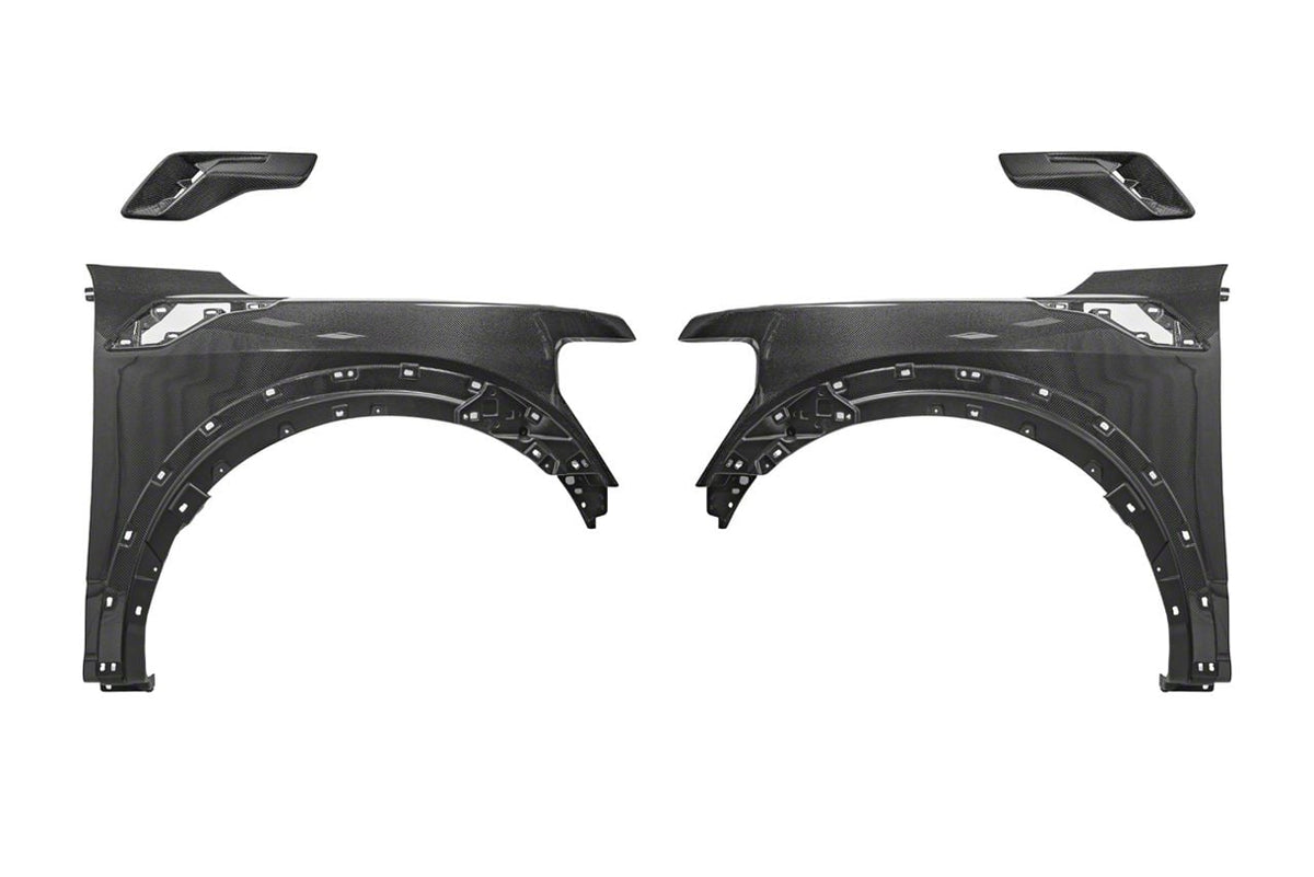 Front Fenders and Vents; Carbon Fiber (21-26 F-150 Raptor)
