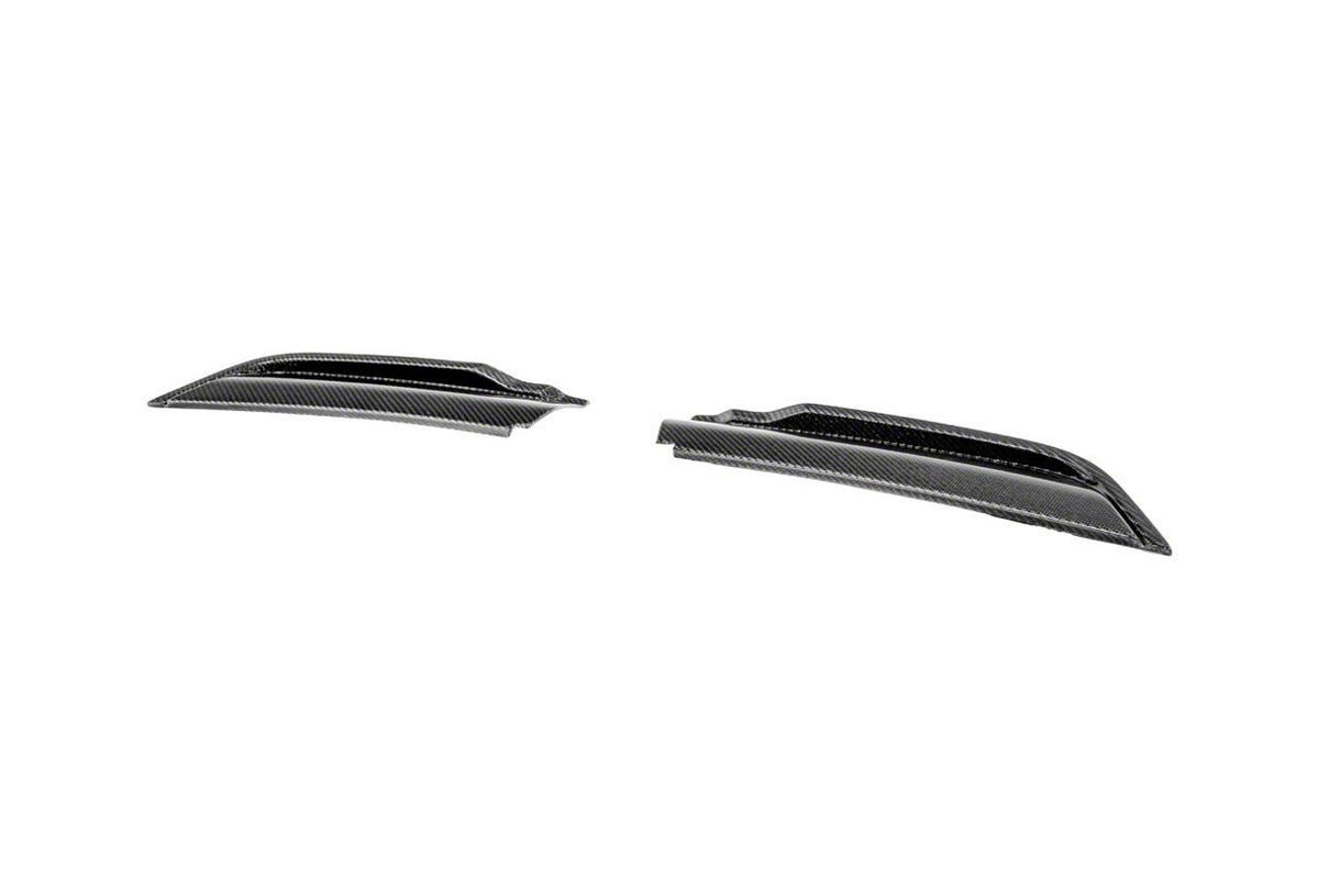 Raptor R Style Hood Vent Side Trim Bezels; Carbon Fiber (21-26 F-150 Raptor)