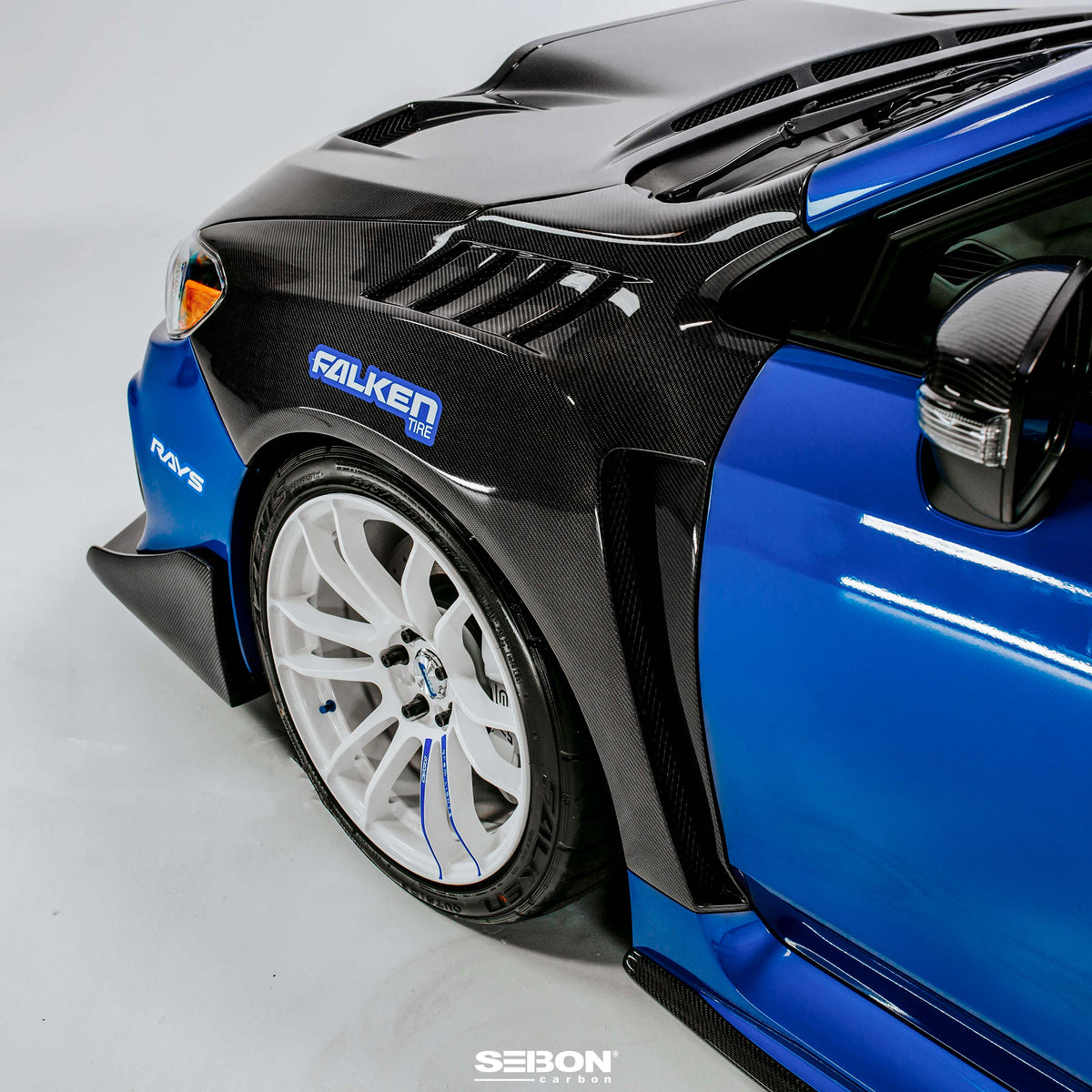 W-Style Carbon Fiber fenders for 2015-2021 Subaru WRX / STi